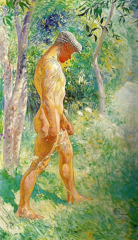 Carl Larsson manlig modell-forstudie till midvinterblot china oil painting image